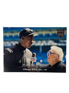 Michael Jordan 1995 Upper Deck Electric Silver Diamond #200 Harry Caray